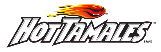 Hot Tamales Candy Logo text with Fireball above